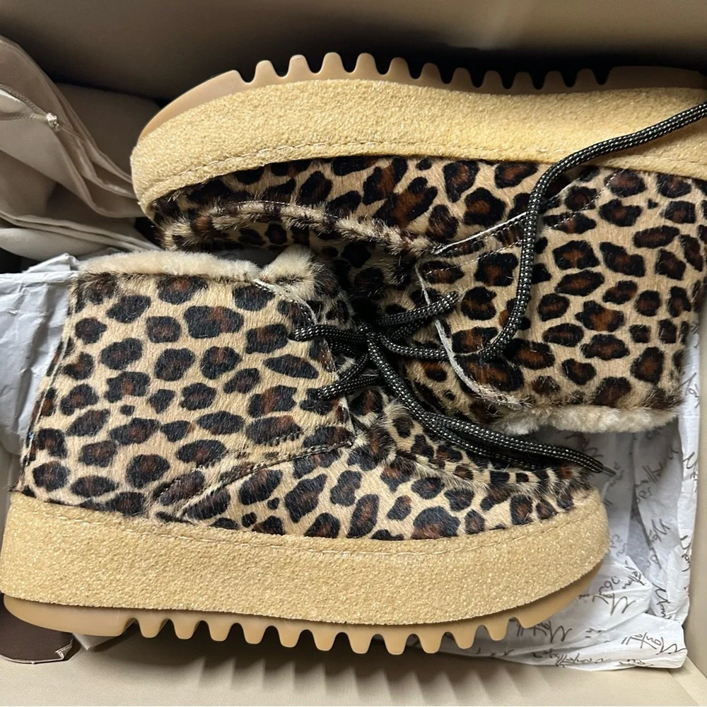 NEW montelliana 1965 gaia leopard boots - Picture 1 of 5